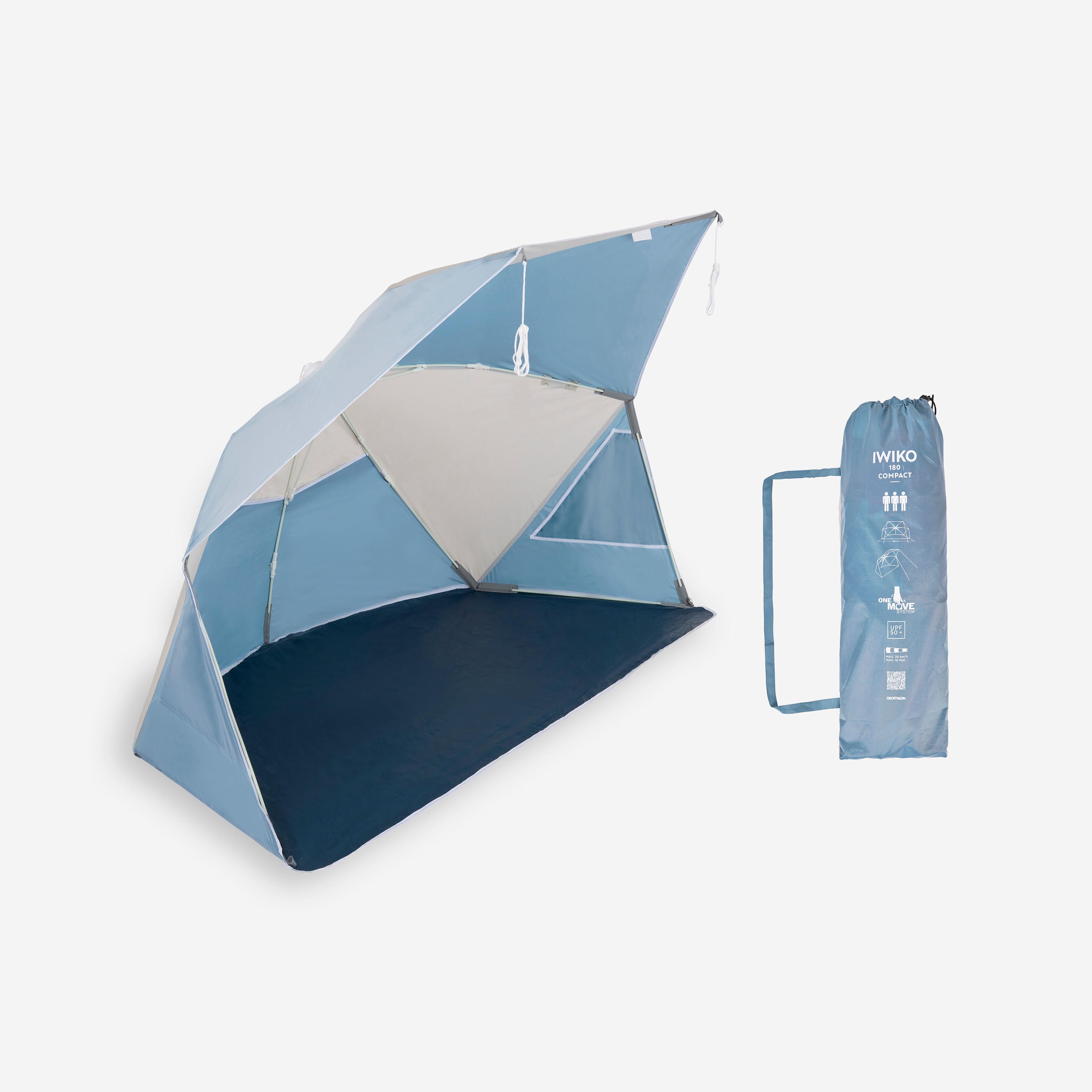Parasol large UPF 50+ résistant au vent